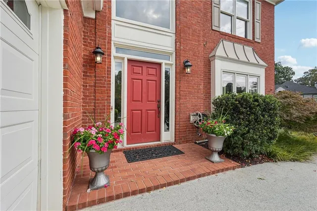 a front view of a house