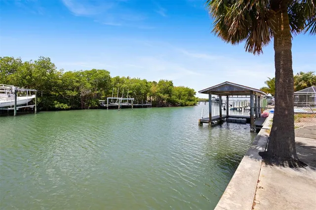 a view of a lake with houses