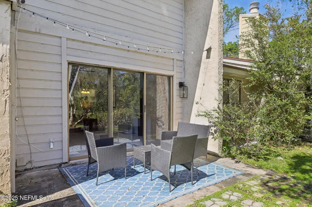 a outdoor space view with a sitting space