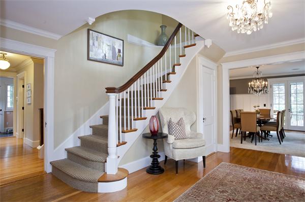 32 Arlington Road Wellesley, MA 02481 - Photo 4 of 29 a view of entryway livingroom and hall with wooden floor