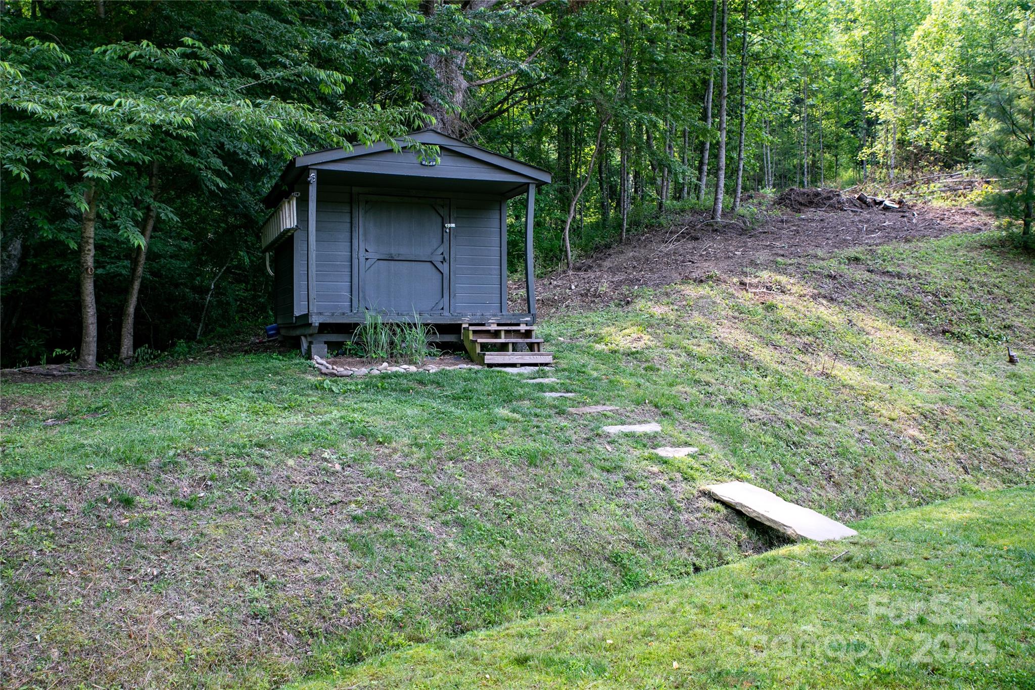 903 Middlefork Road Brevard, NC 28712 - Photo 35 of 45 a backyard of a house with lots of green space