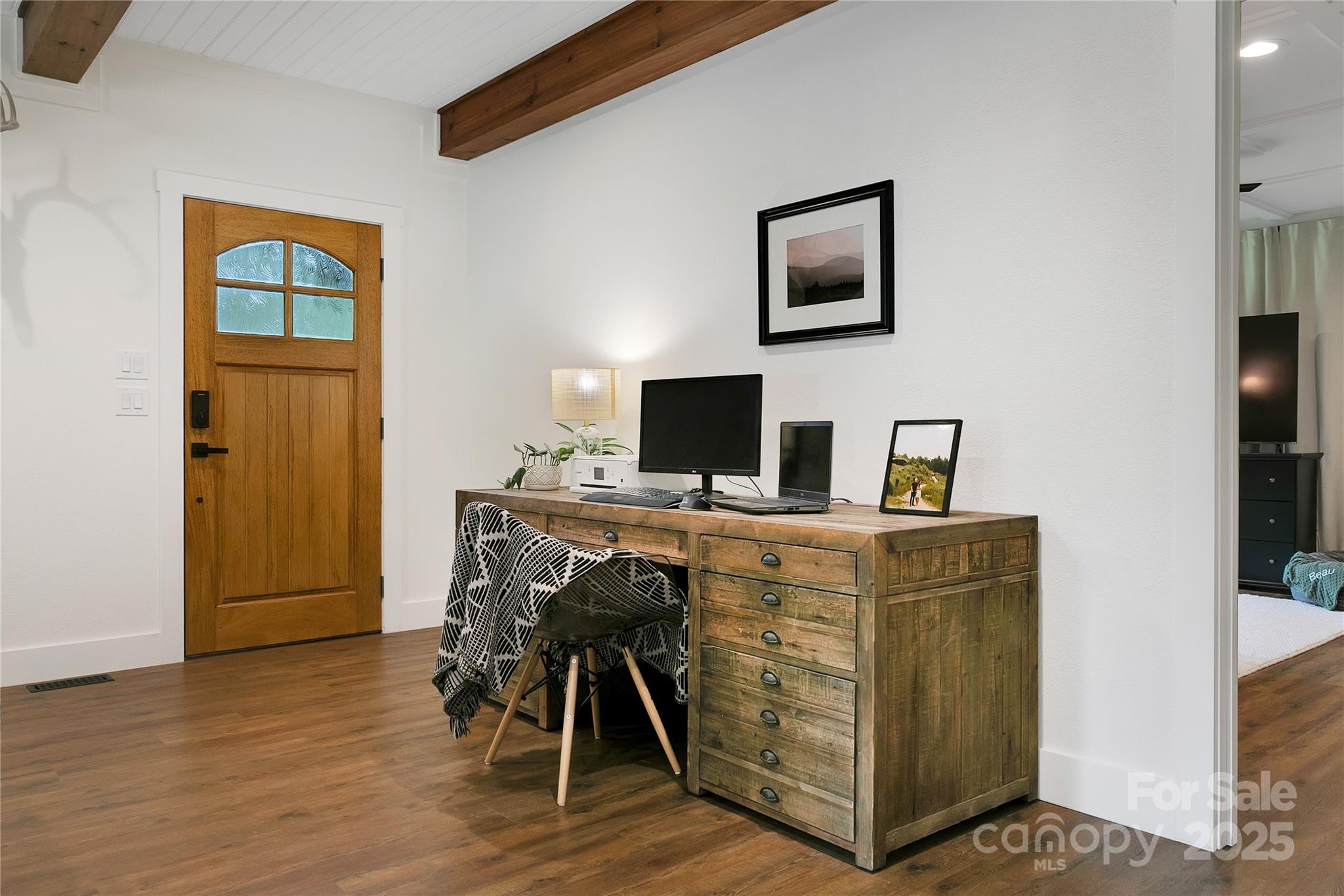 903 Middlefork Road Brevard, NC 28712 - Photo 7 of 45 a view of a workspace with furniture and wooden floor