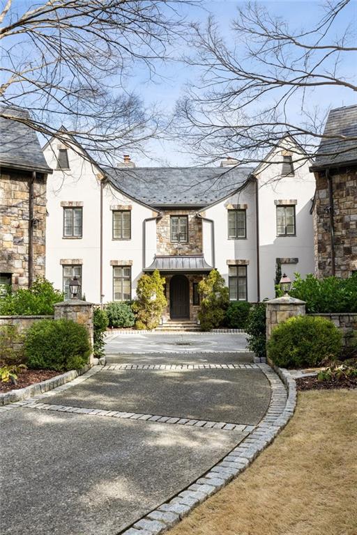 a front view of a house