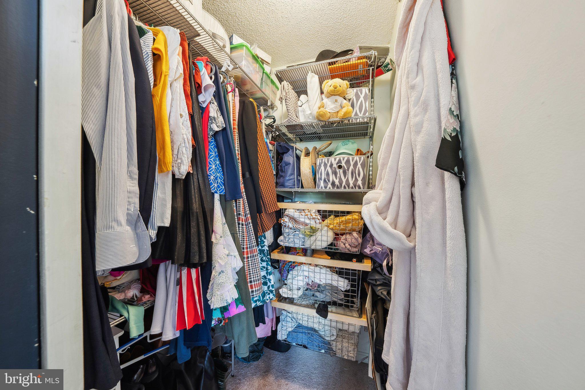2630 Adams Mill Road Northwest, Unit 303 Washington, DC 20009 - Photo 16 of 18 a view of walk in closet with clothes and shoes