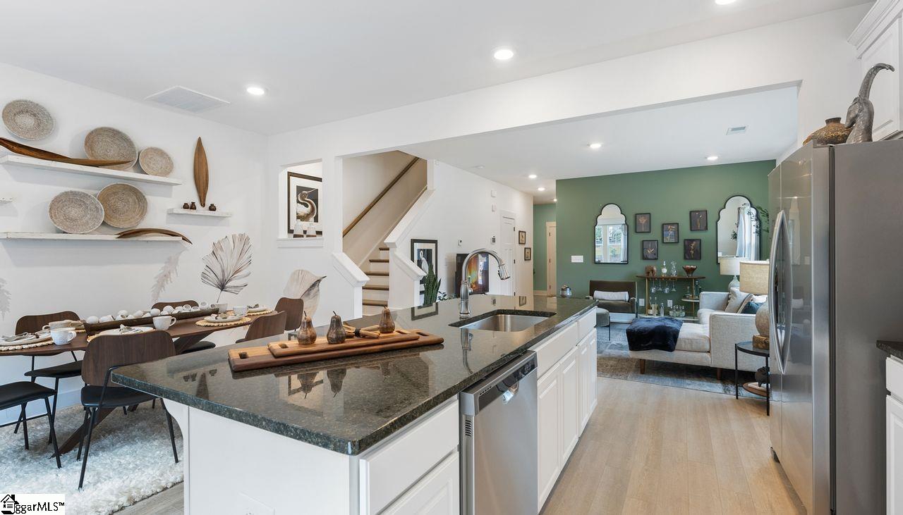Massive kitchen island offers extra prep space and more seating. *Model Home-For illustrative purposes only*