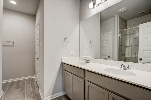 a view of small space with racks on the wall