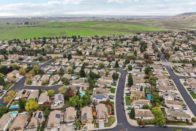 a view of a city with ocean view