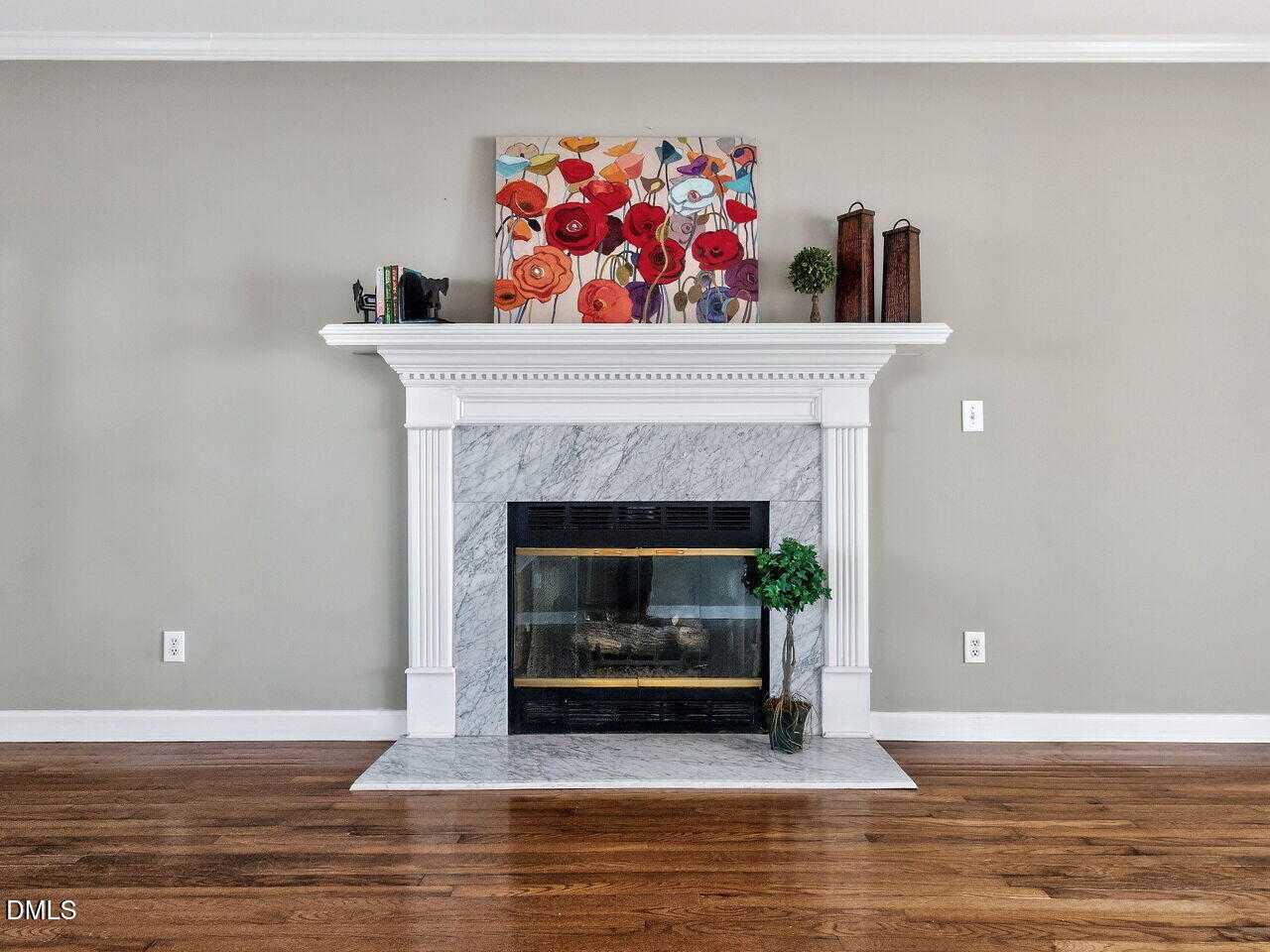 4500 Rivershyre Way Raleigh, NC 27616 - Photo 6 of 42 a living room with a fireplace and a fireplace