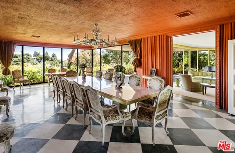 a room with furniture