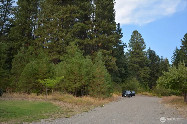 an outdoor view with patio