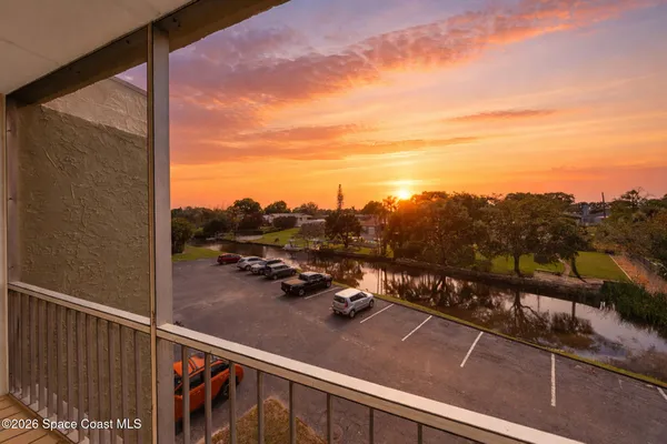 a view of city from balcony