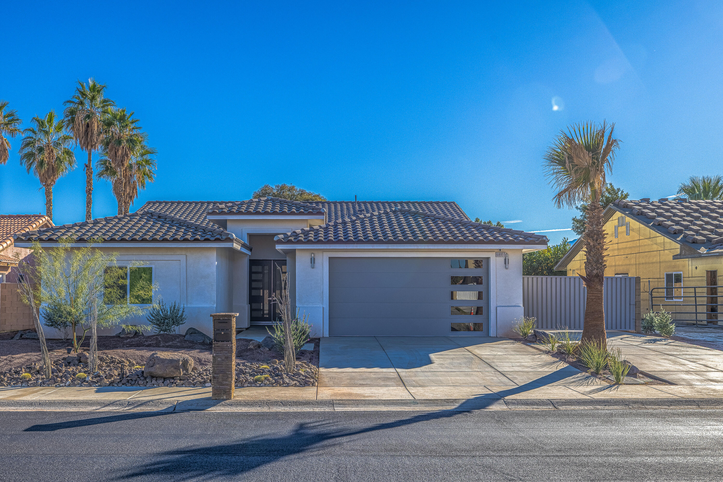 a view of a house with a patio