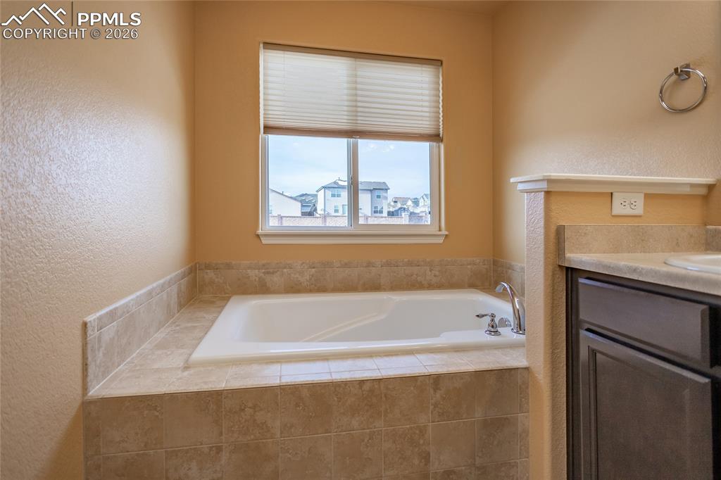 7160 Red Cardinal Loop Colorado Springs, CO 80908 - Photo 16 of 49 a bath tub sitting next to a window