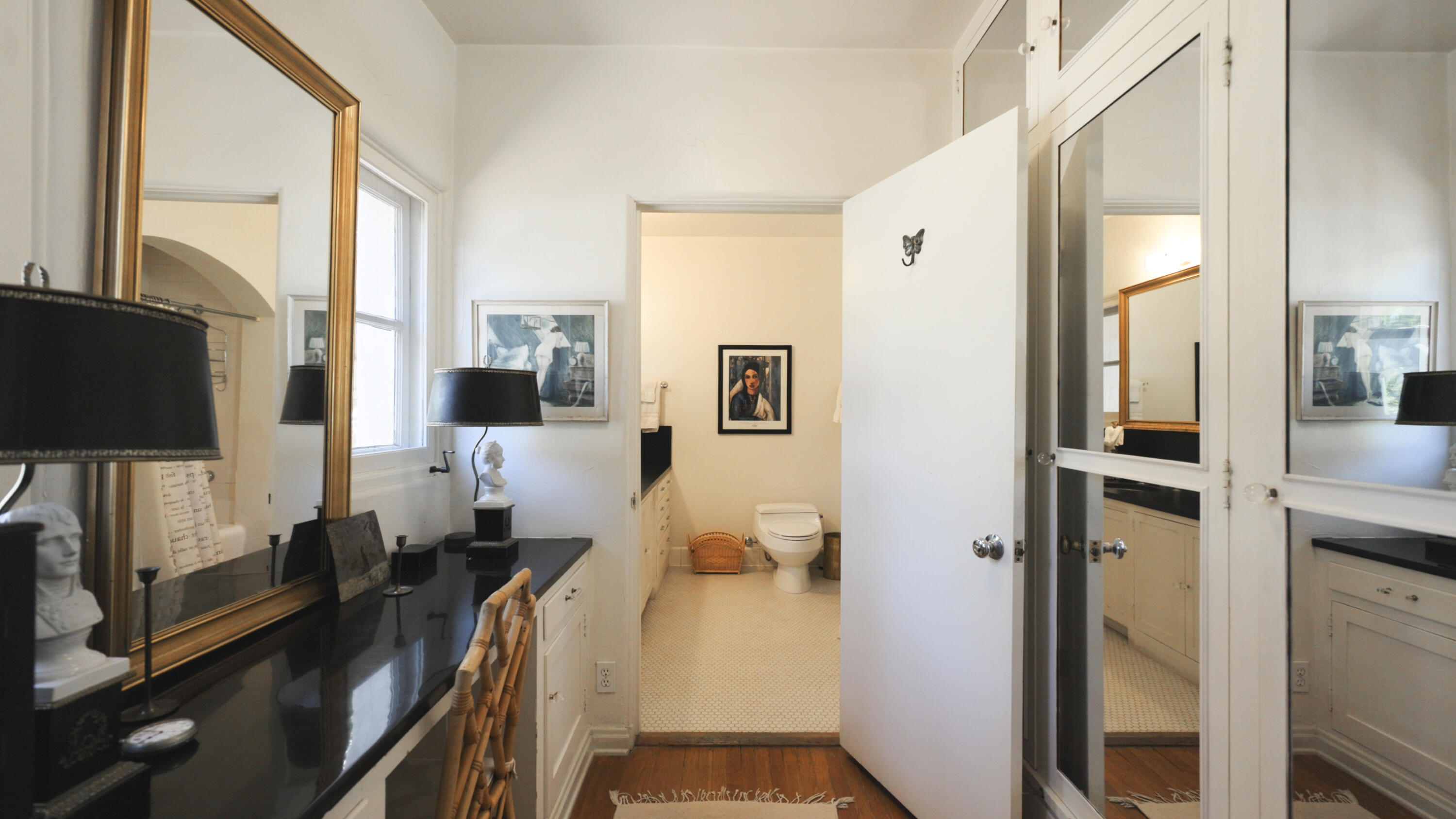 1050 North Cahuilla Road Palm Springs, CA 92262 - Photo 16 of 32 a en suite bathroom with a sink mirror and shower