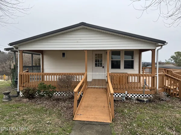 front view of a house with a porch