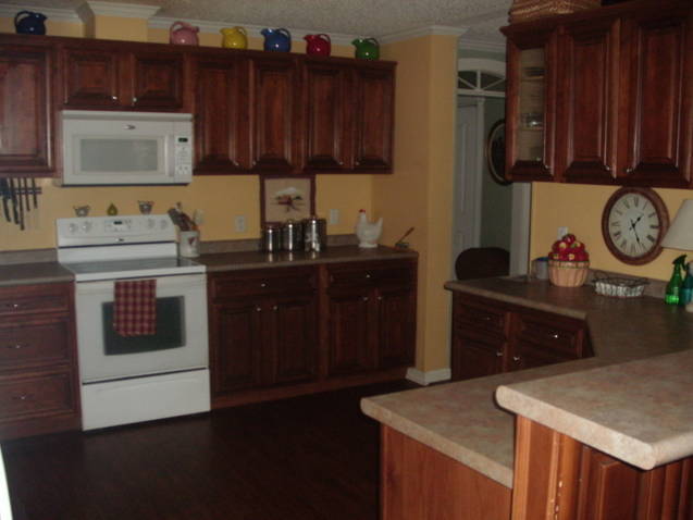 3087 Dry Hill Road Ferrum, VA 24088 - Photo 8 of 11 a kitchen with stainless steel appliances granite countertop a stove a sink and a microwave