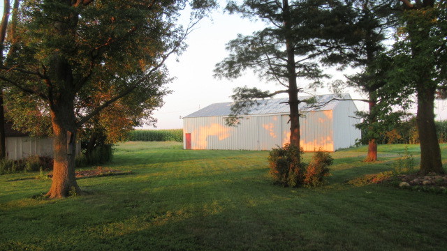 2202 Cr E 2400 Rd Street North St. Joseph, IL 61873 - Photo 3 of 11 a backyard of a house with lots of green space and fountain