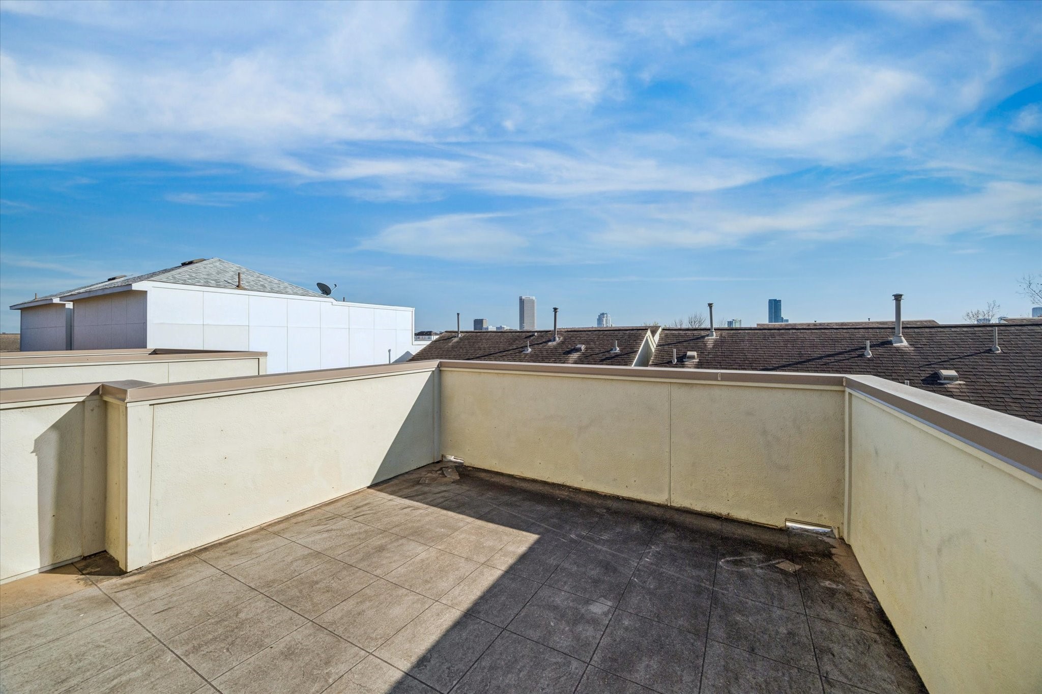 4417 Eli Street Houston, TX 77007 - Photo 20 of 24 Rooftop terrace with city skyline views.