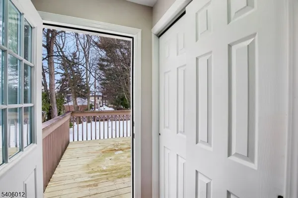 a view of wooden deck