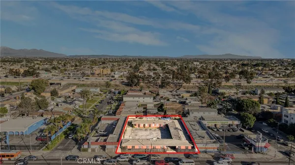 an aerial view of a city