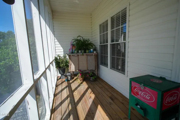 a view of a street with sitting area