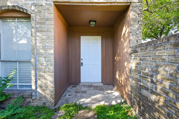 a view of front door of house