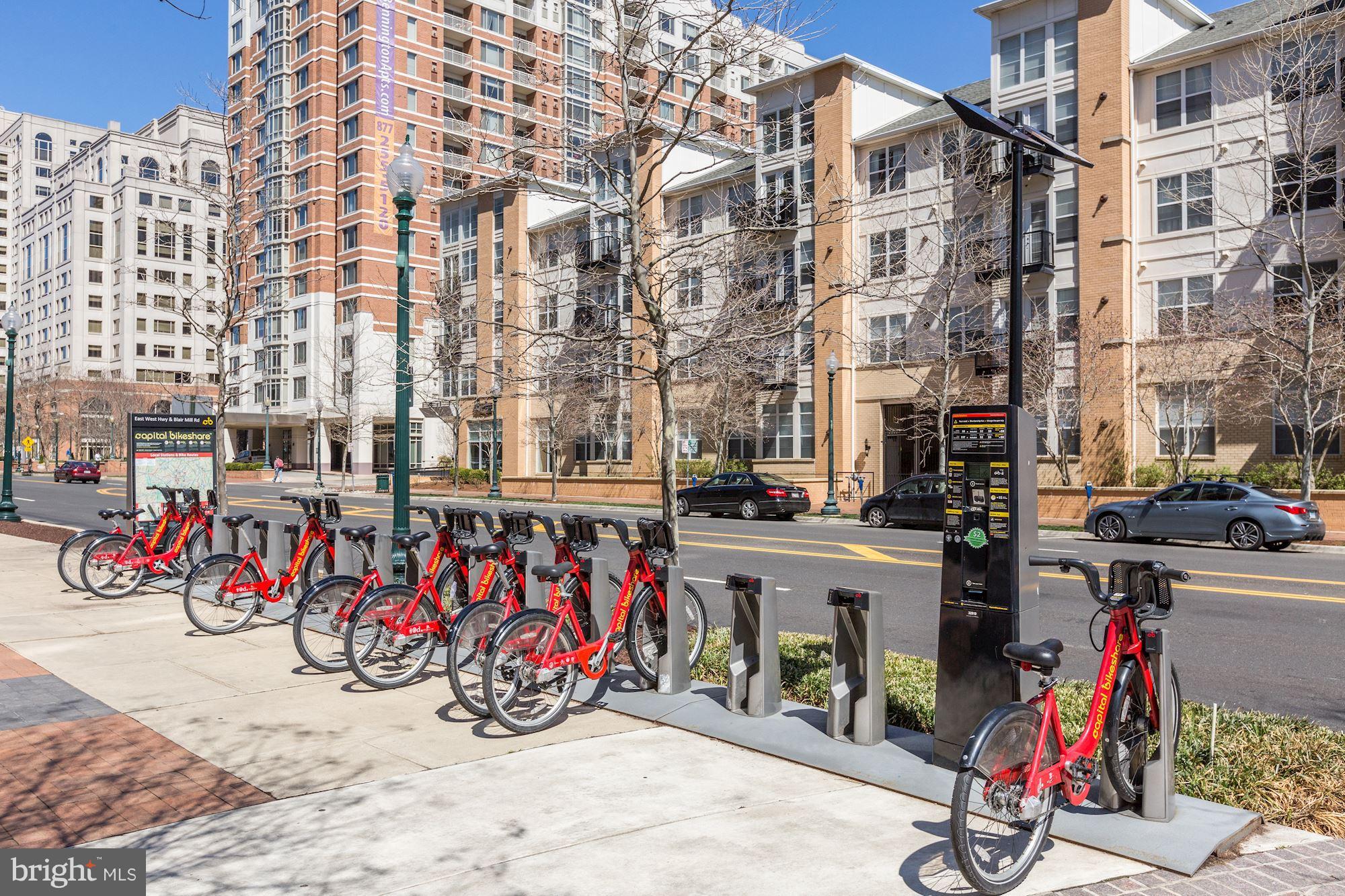 1201 East-West Highway, Unit 331 Silver Spring, MD 20910 - Photo 32 of 34 a view of bike storage in a city