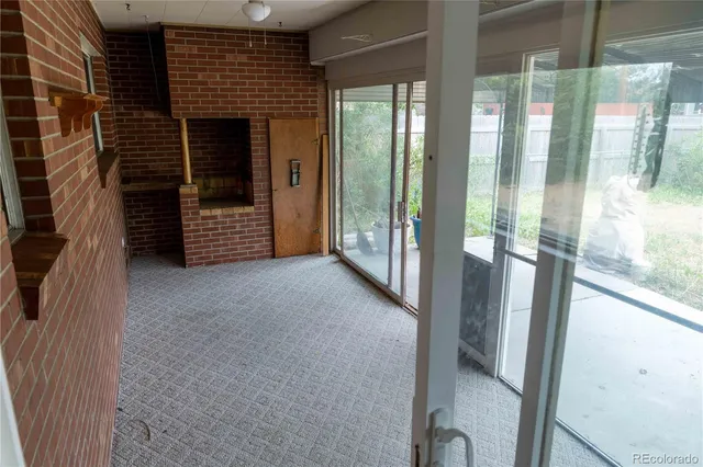 a view of a room with balcony