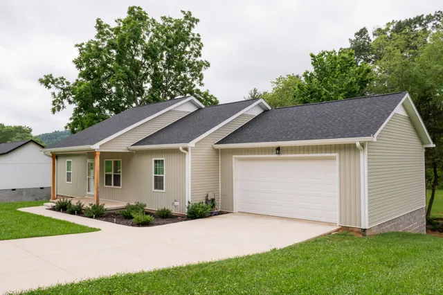 front view of a house and a yard
