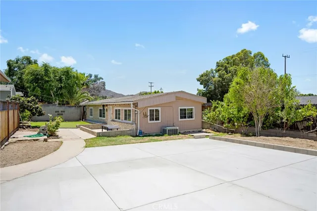 a view of a house with a patio