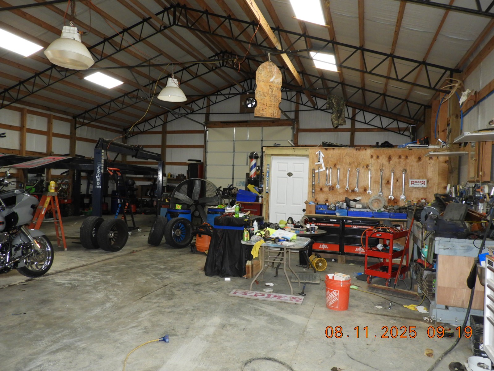 1240 Johnson Branch Road Pulaski, TN 38478 - Photo 40 of 68 a view of a garage with a table and chairs
