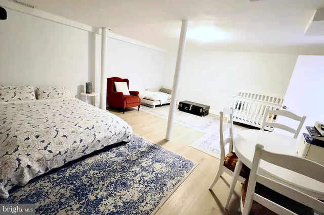 a view of balcony with furniture