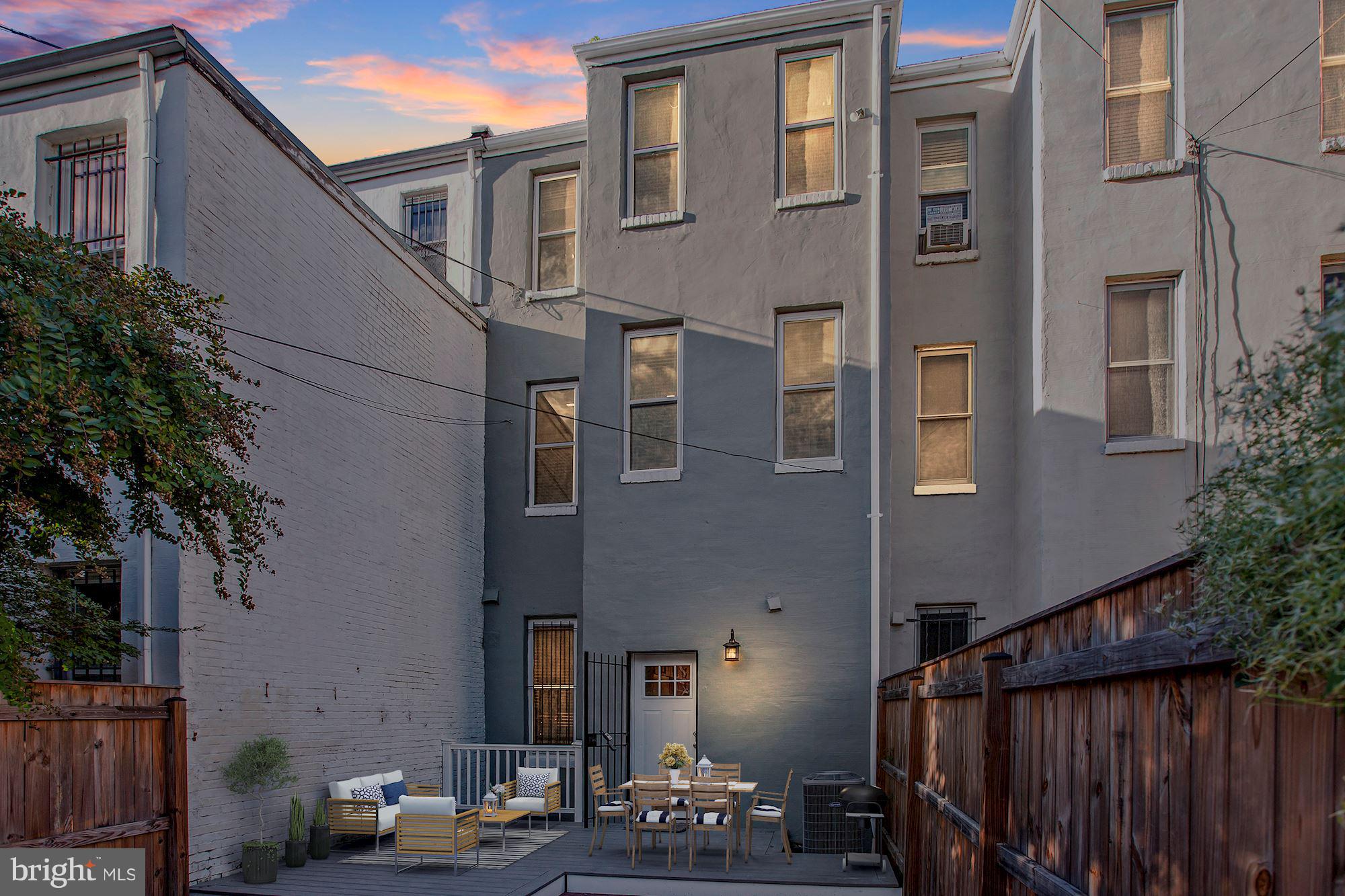 1314 Riggs Street Northwest Washington, DC 20009 - Photo 25 of 28 Rear deck (virtually staged)