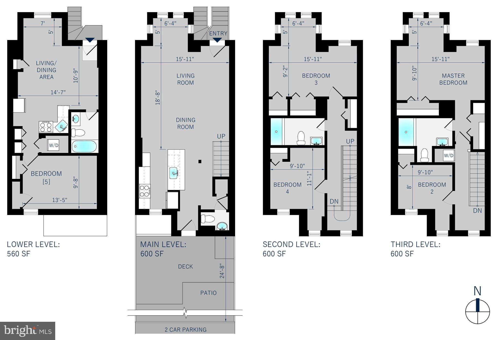1314 Riggs Street Northwest Washington, DC 20009 - Photo 28 of 28 Floor Plans