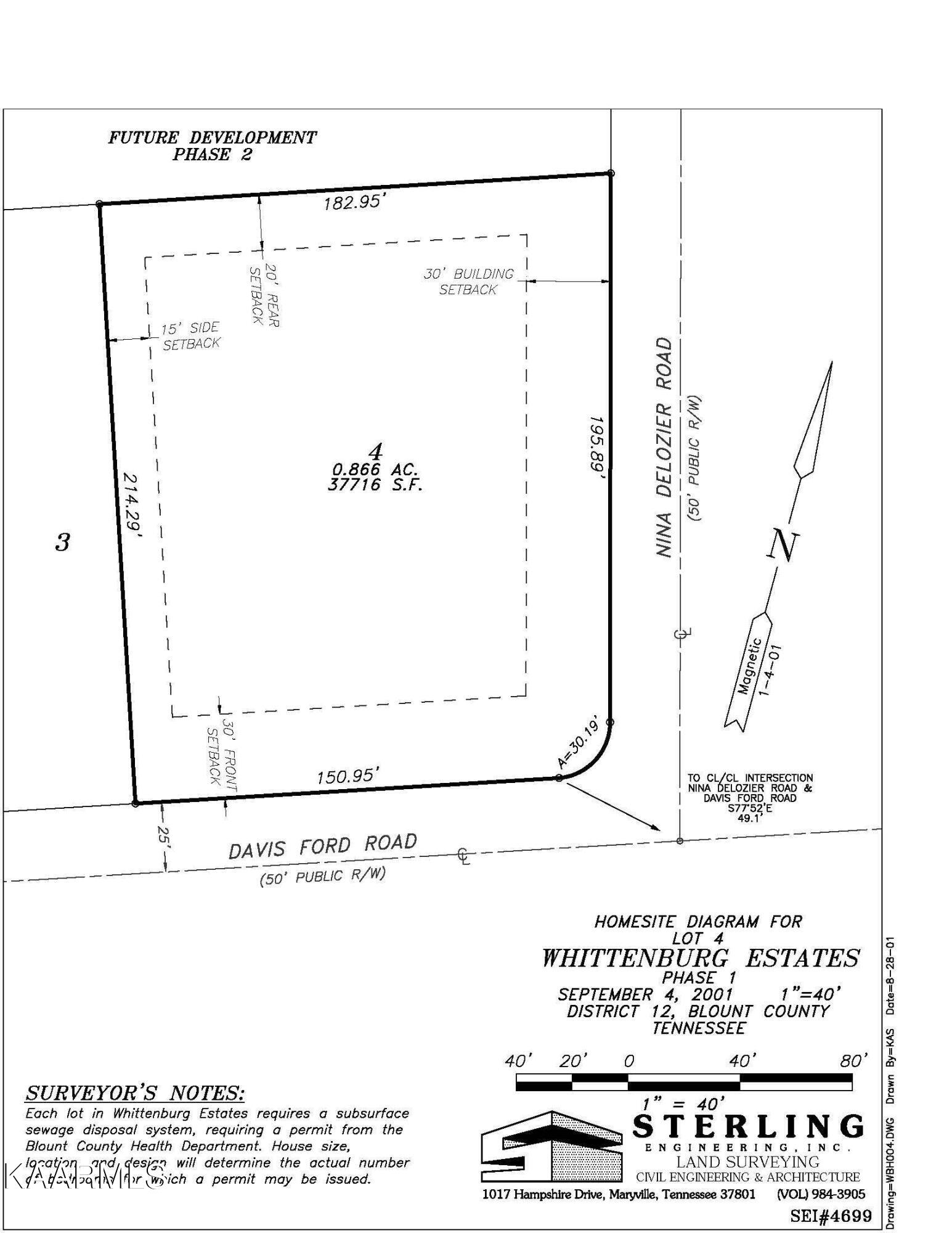 Lot 4 Davis Ford Road Maryville, TN 37804 - Photo 7 of 8 Lot 4 Davis Acres - Plat
