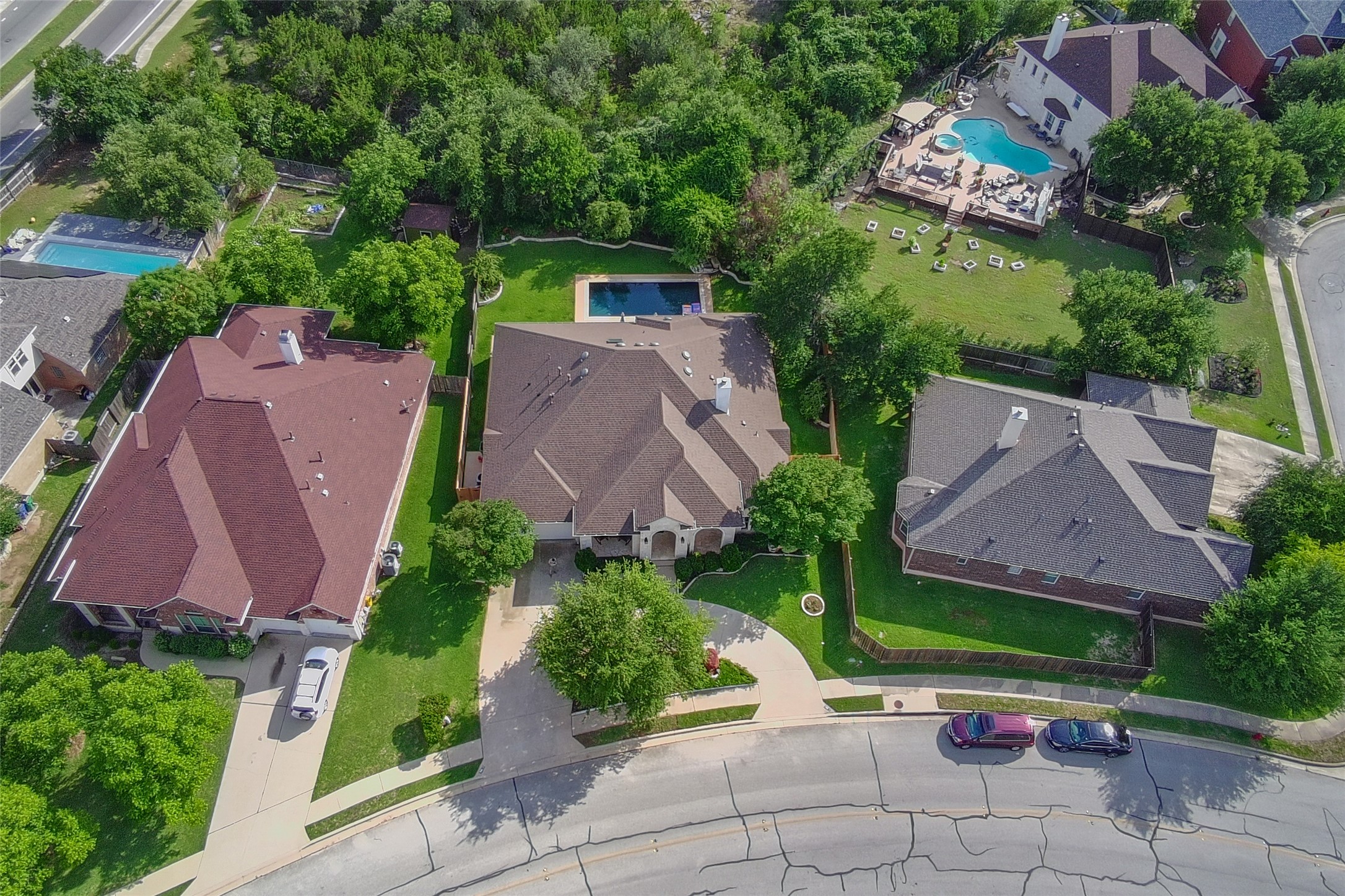 748 Nelson Ranch Road Cedar Park, TX 78613 - Photo 17 of 24 an aerial view of a house with garden space and street view