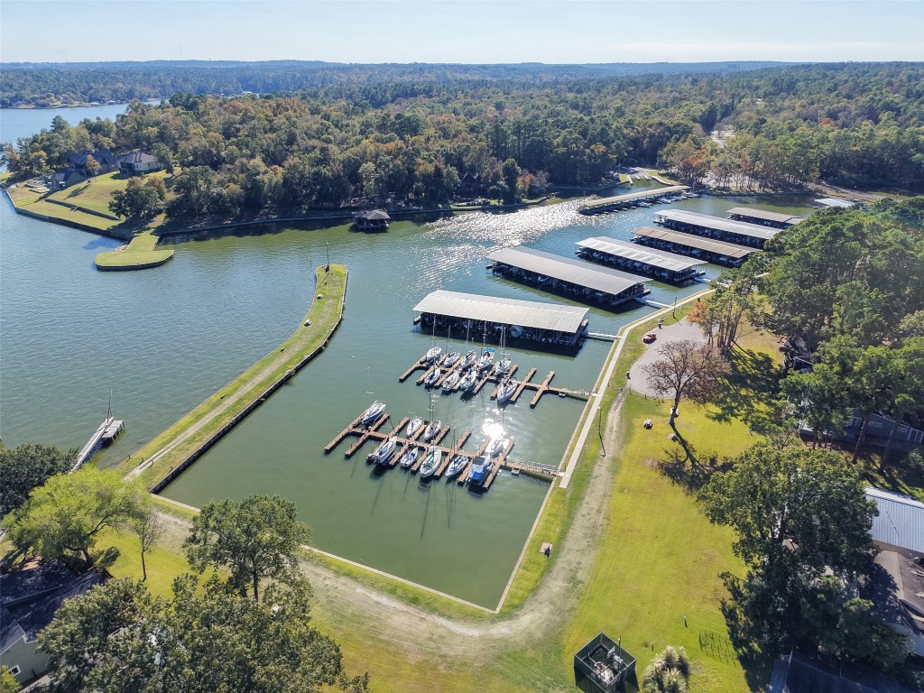 110 Lords Circle Coldspring, TX 77331 - Photo 28 of 34 an aerial view of a house with a lake view