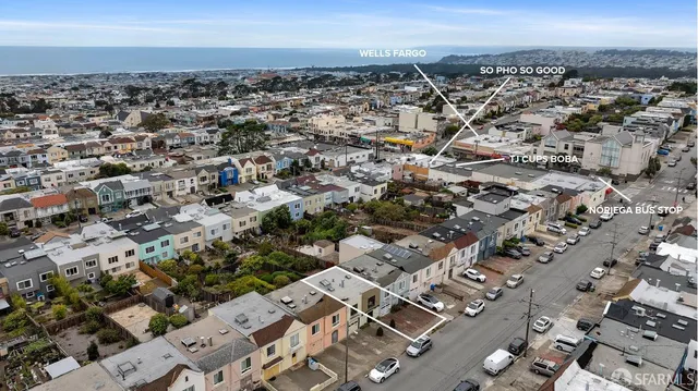 an aerial view of a city