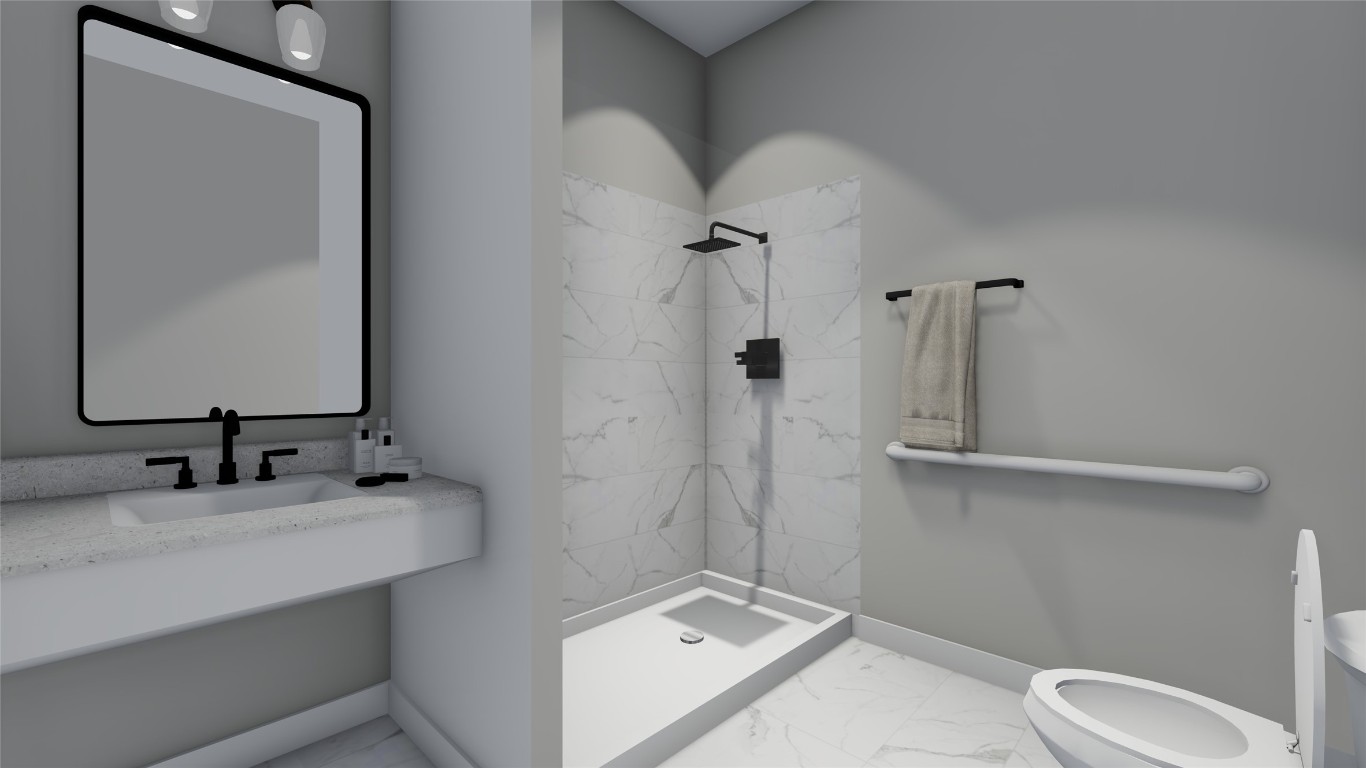2101 Reinke Road, Unit 4106 Waller, TX 77484 - Photo 10 of 11 a bathroom with a sink a toilet and a mirror