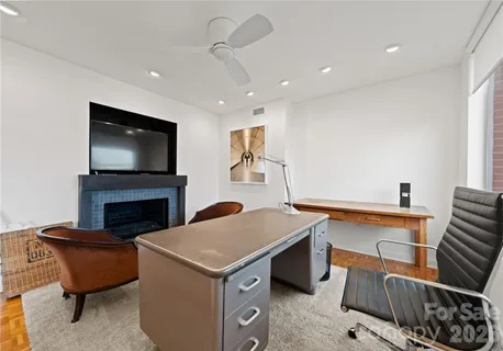 a kitchen with lots of counter top space