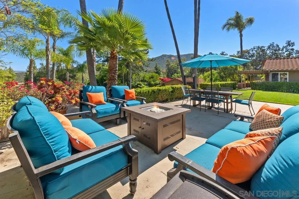 13627 Poway Springs Road Poway, CA 92064 - Photo 34 of 60 a view of an outdoor sitting area with furniture and a table