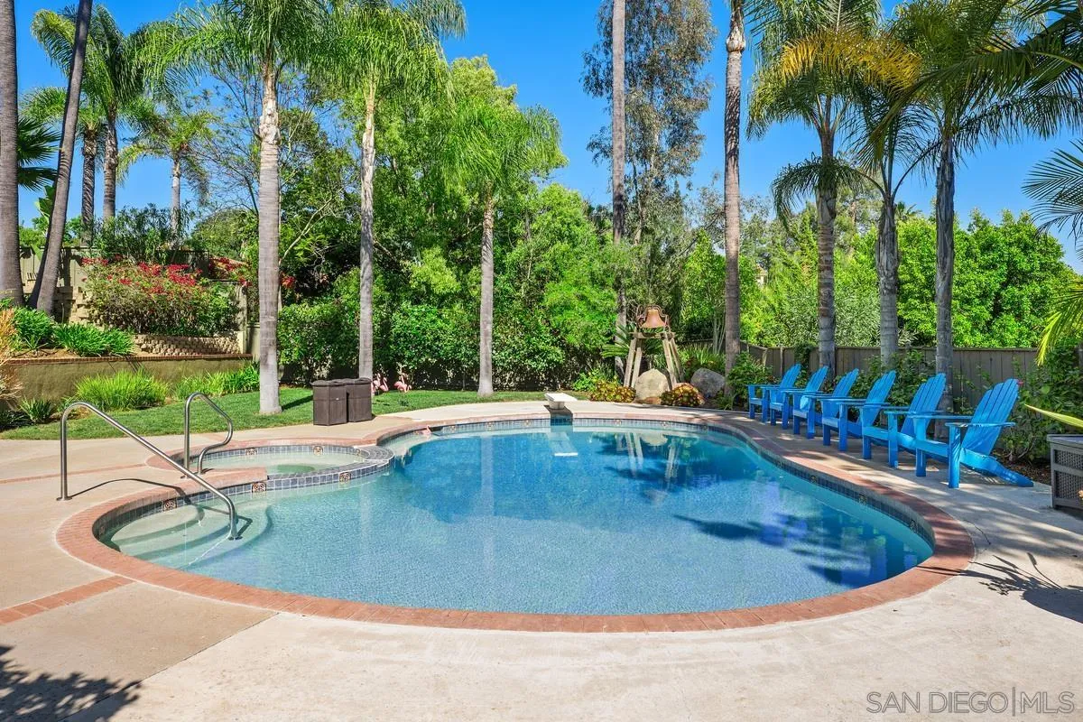 13627 Poway Springs Road Poway, CA 92064 - Photo 38 of 60 a view of a swimming pool with a patio