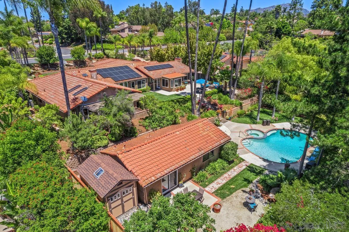 13627 Poway Springs Road Poway, CA 92064 - Photo 48 of 60 an aerial view of a house with a garden