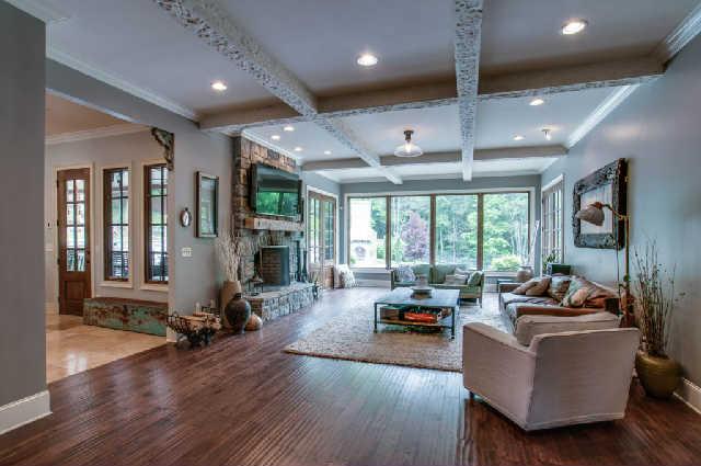 3137 McMillan Road Franklin, TN 37064 - Photo 4 of 20 a living room with furniture flat screen tv and a large window