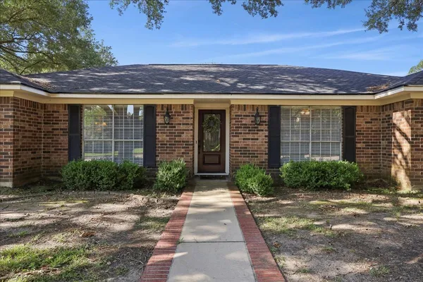 a front view of a building