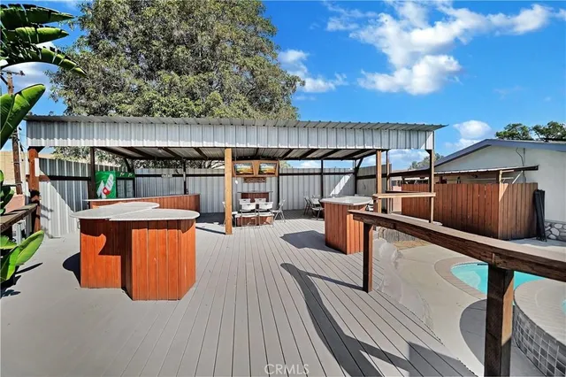 a outdoor space with patio lots of furniture