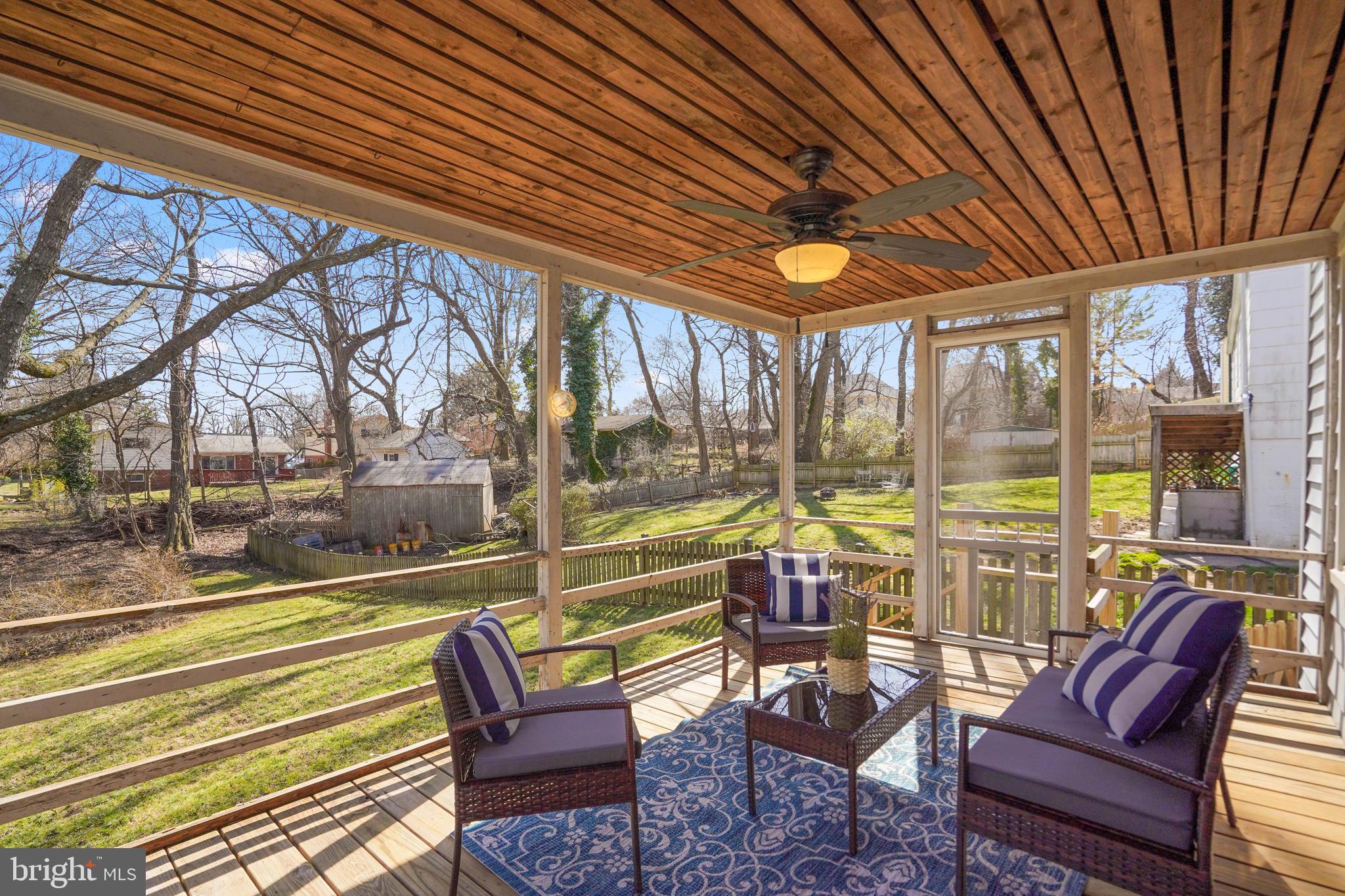 809 Buckingham Drive Silver Spring, MD 20901 - Photo 4 of 34 Porch overlooking the large backyard