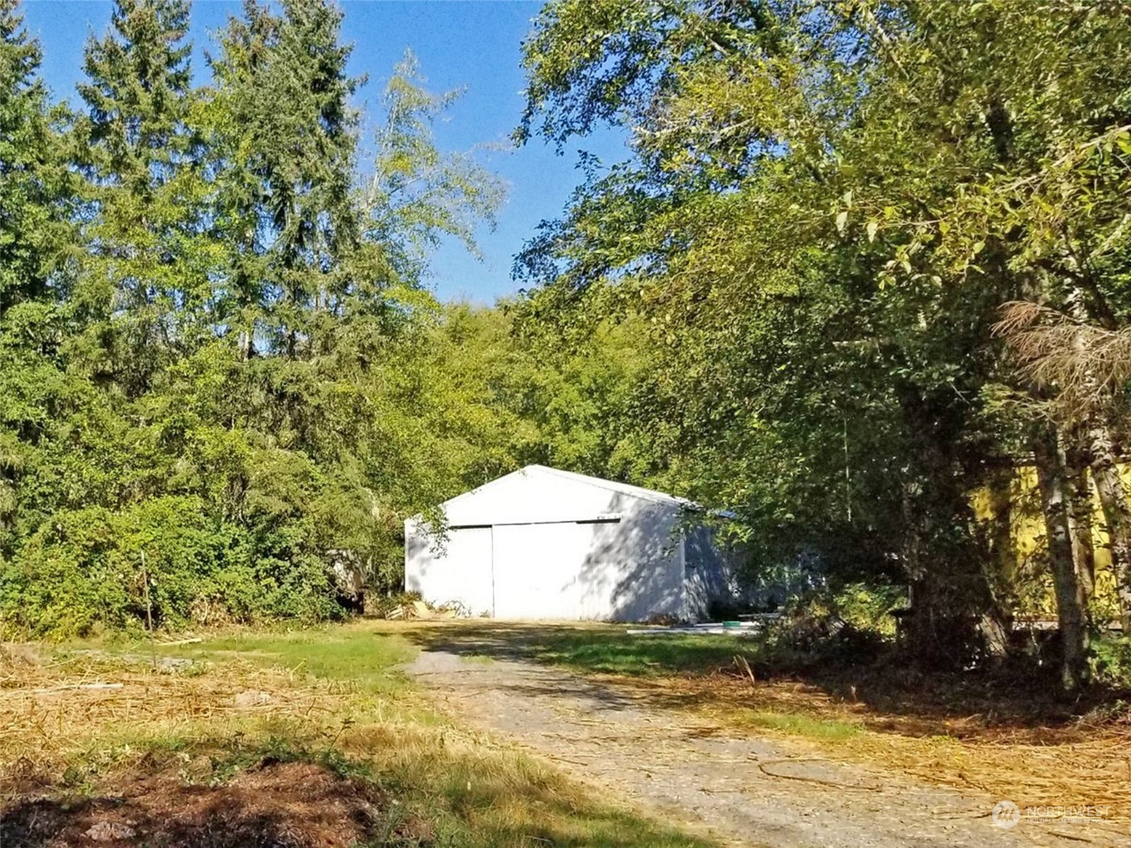 9502 Southwest Cemetery Road Vashon, WA 98070 - Photo 8 of 19 a backyard of a house with a large tree