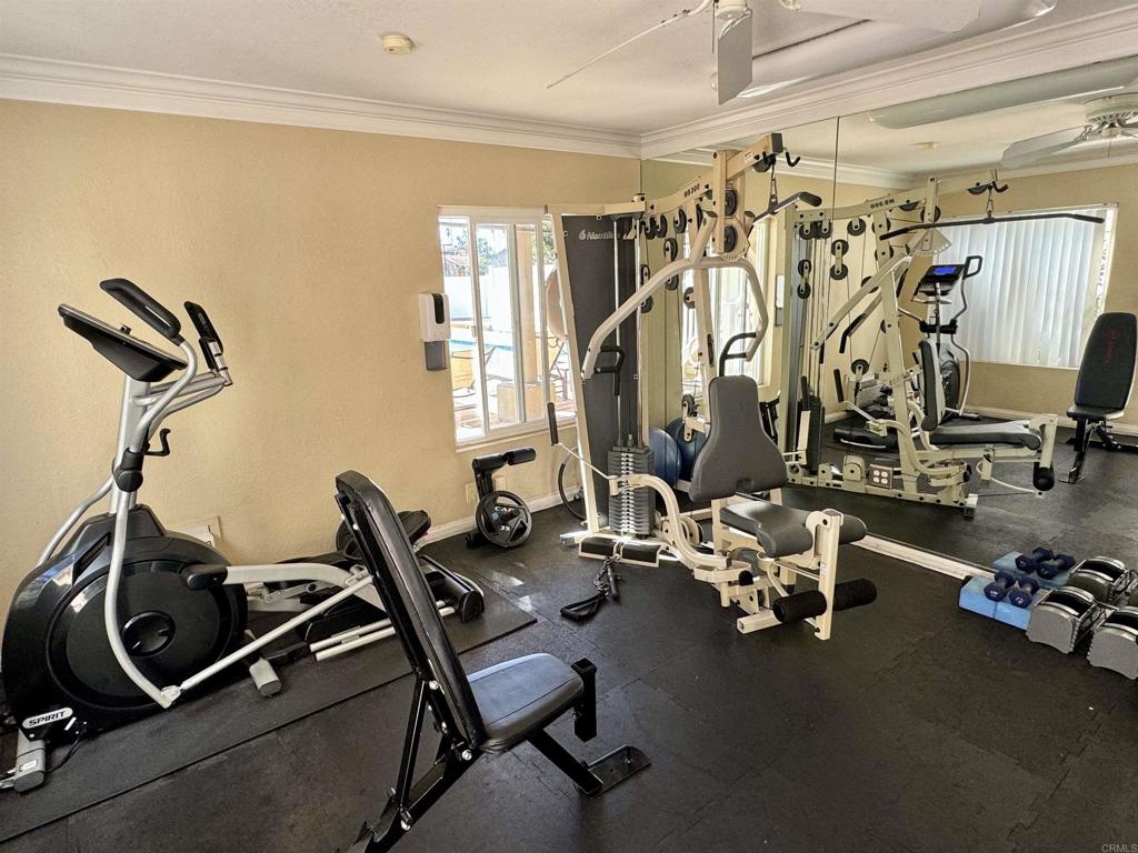 3030 Suncrest Drive, Unit 702 San Diego, CA 92108 - Photo 17 of 17 a view of a room with gym equipment