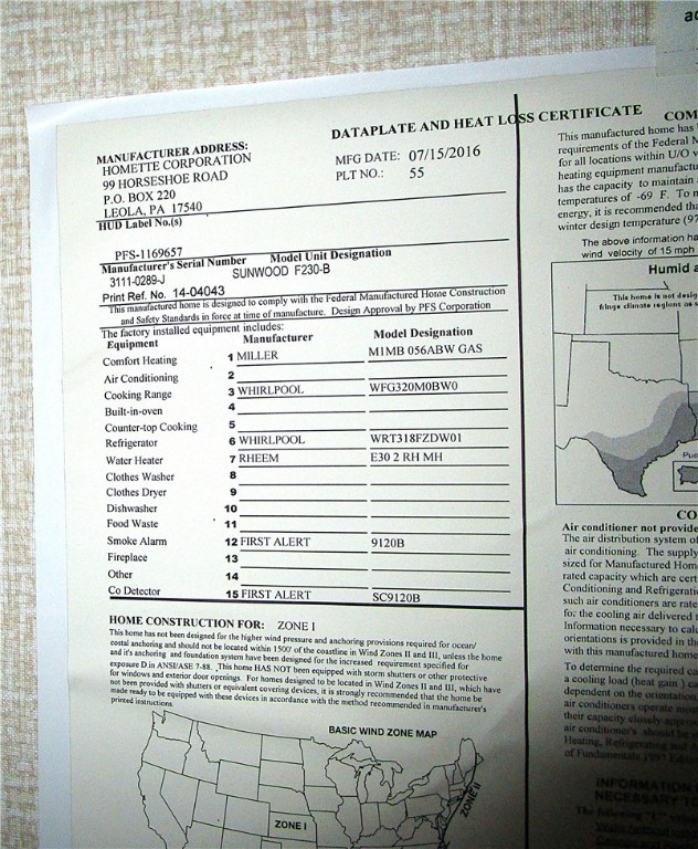 40 Leisure Way Coventry, RI 02816 - Photo 31 of 31 Mfg. information